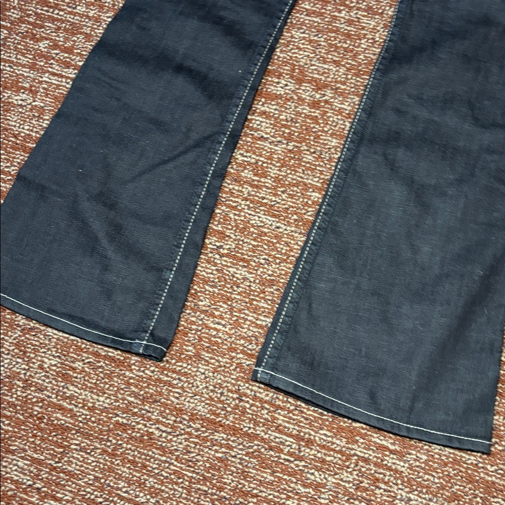 Vintage Y2K Hudson dark wash low rise flap pocket flare leg denim women’s 25 - Picture 6 of 14